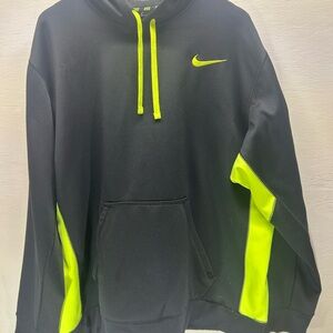Nike Gray Hoodie with Neon Yellow Accents